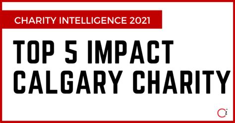 Top 5 Impact: Calgary Charities 2023 .